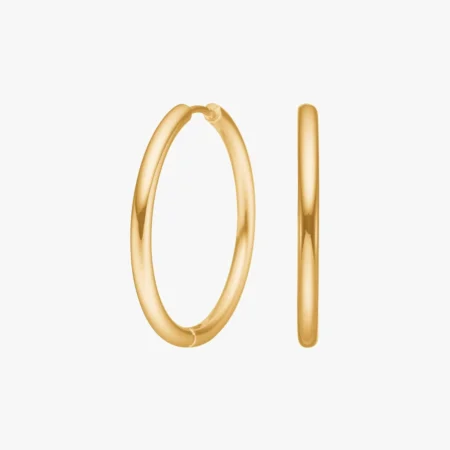 Creoler 30mm CALMA i 18 kt. forgyldt rustfrit stål | Nordahl Jewellery