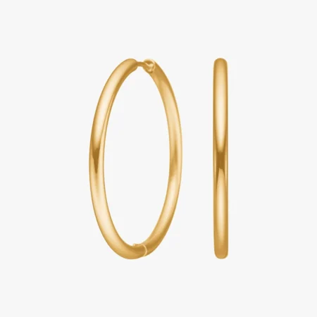 Creoler 35mm CALMA i 18 kt. forgyldt rustfrit stål | Nordahl Jewellery