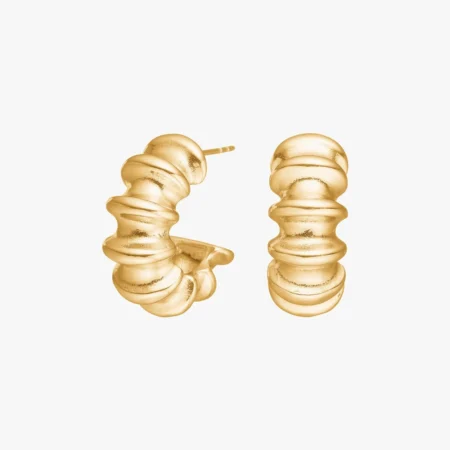 Knudeformede creoler SALINO i 18 kt. forgyldt rustfrit stål | Nordahl Jewellery